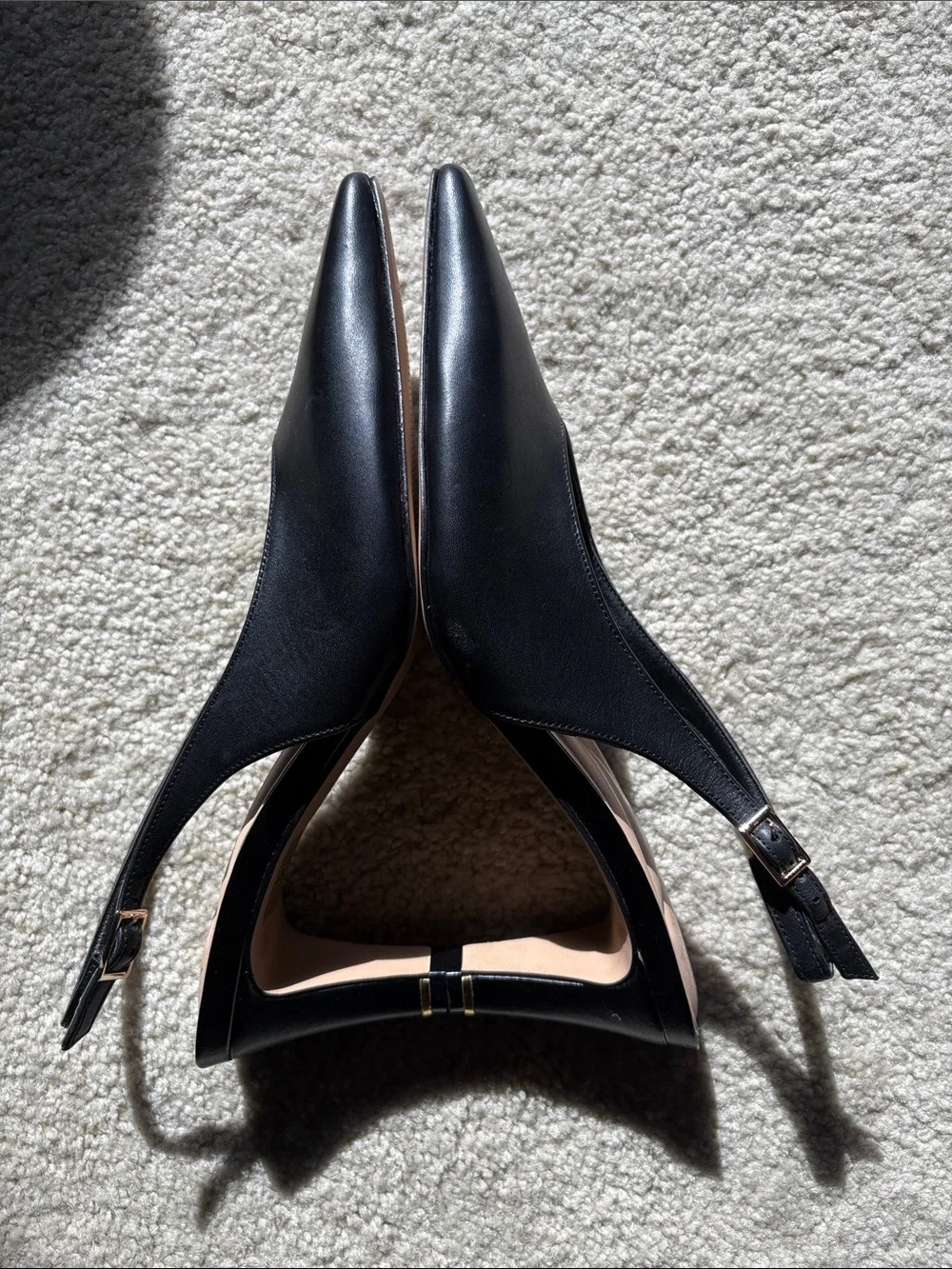 Kenneth Cole Black Slingback Heels-Size 9.5